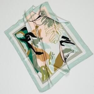A218-V • Tropical Abstract Silky Square Bandana Scarf